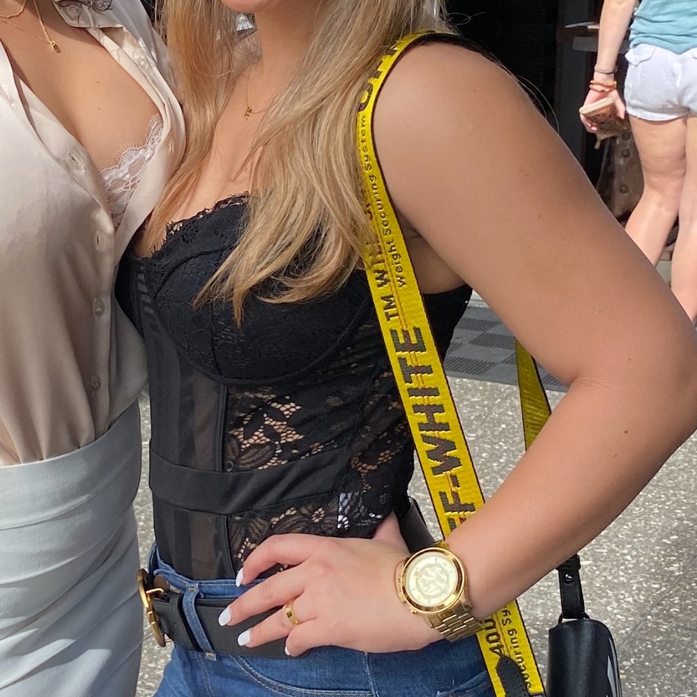 PLT lace black body suit